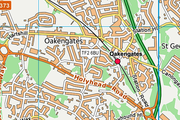 TF2 6BU map - OS VectorMap District (Ordnance Survey)