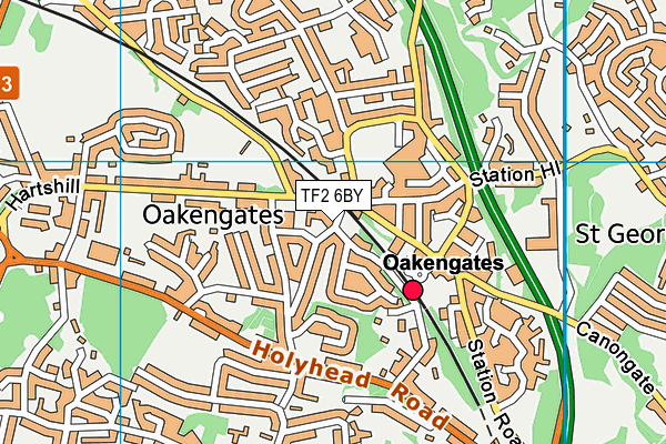 TF2 6BY map - OS VectorMap District (Ordnance Survey)