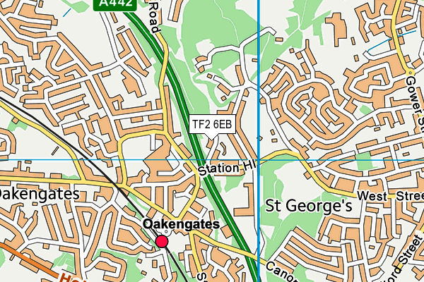 TF2 6EB map - OS VectorMap District (Ordnance Survey)