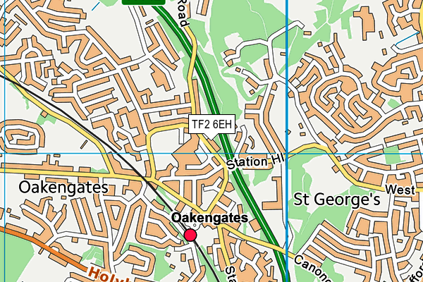 TF2 6EH map - OS VectorMap District (Ordnance Survey)