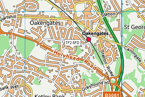 TF2 6FD map - OS VectorMap District (Ordnance Survey)