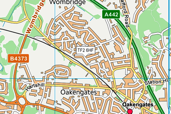 TF2 6HF map - OS VectorMap District (Ordnance Survey)