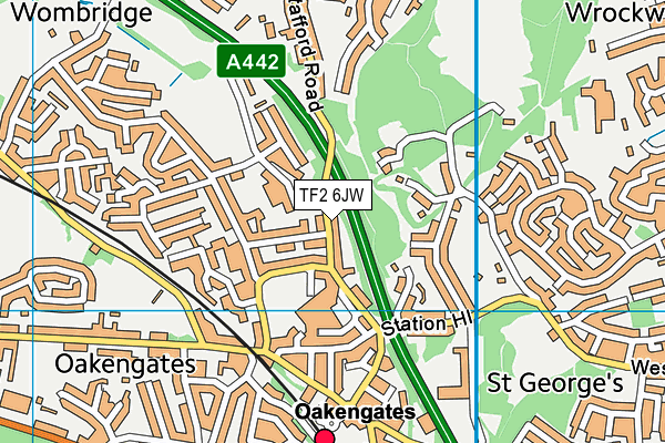 TF2 6JW map - OS VectorMap District (Ordnance Survey)