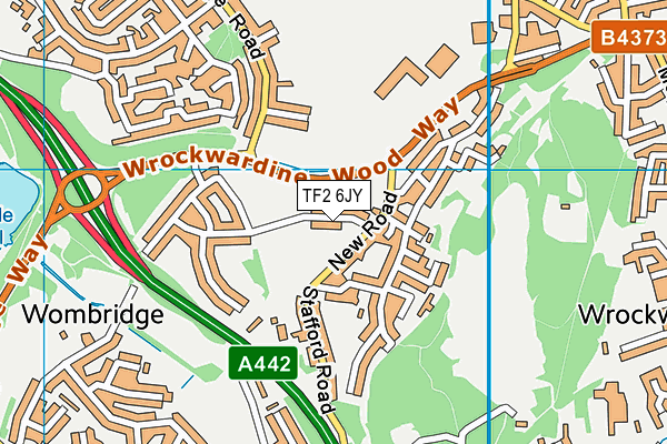 TF2 6JY map - OS VectorMap District (Ordnance Survey)