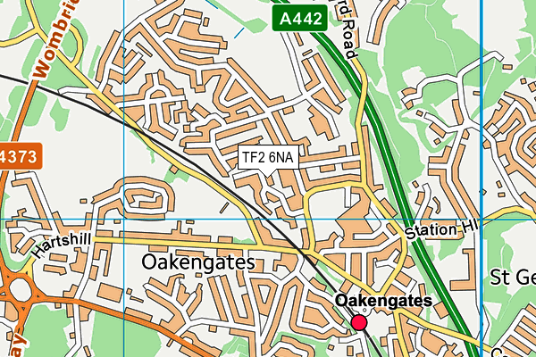 TF2 6NA map - OS VectorMap District (Ordnance Survey)