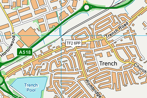 TF2 6PP map - OS VectorMap District (Ordnance Survey)