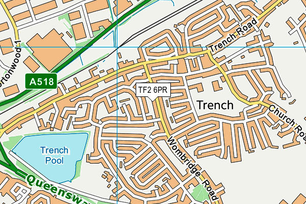 TF2 6PR map - OS VectorMap District (Ordnance Survey)