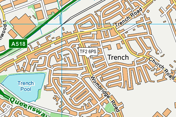 TF2 6PS map - OS VectorMap District (Ordnance Survey)