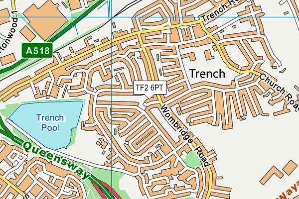 TF2 6PT map - OS VectorMap District (Ordnance Survey)