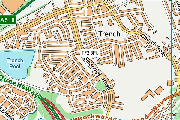 TF2 6PU map - OS VectorMap District (Ordnance Survey)