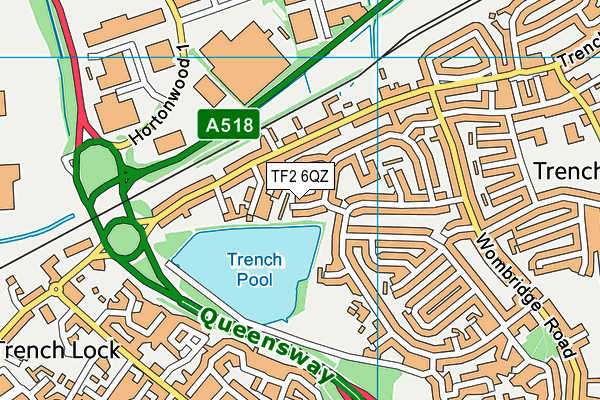 TF2 6QZ map - OS VectorMap District (Ordnance Survey)