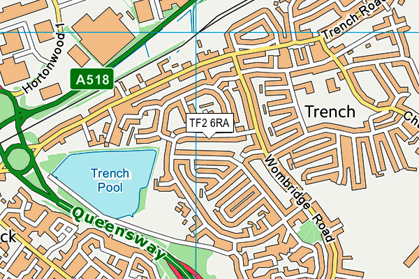 TF2 6RA map - OS VectorMap District (Ordnance Survey)