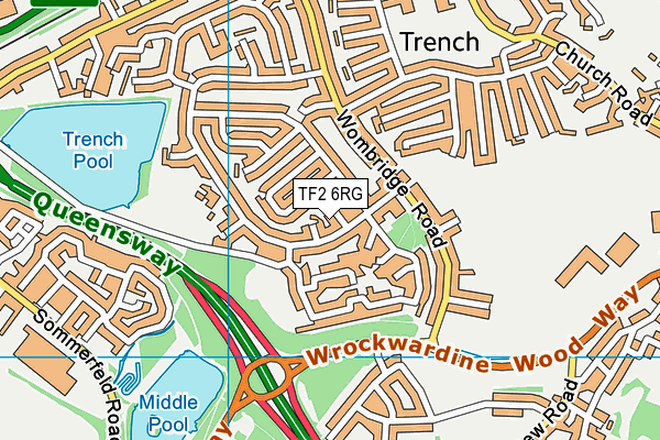 TF2 6RG map - OS VectorMap District (Ordnance Survey)