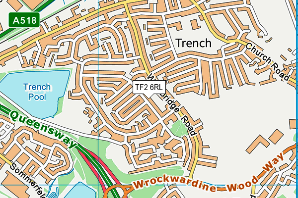 TF2 6RL map - OS VectorMap District (Ordnance Survey)