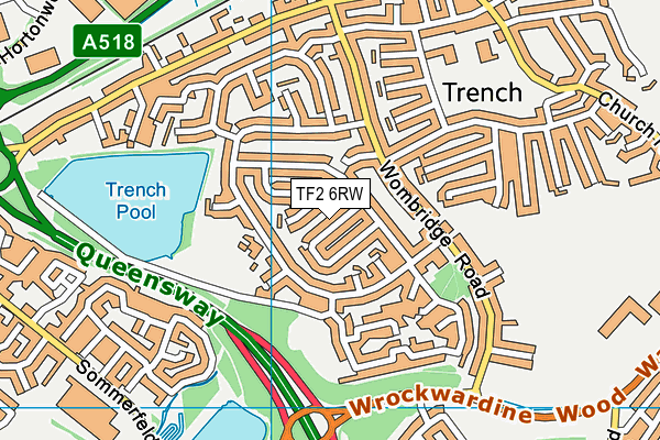 TF2 6RW map - OS VectorMap District (Ordnance Survey)