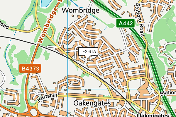 TF2 6TA map - OS VectorMap District (Ordnance Survey)