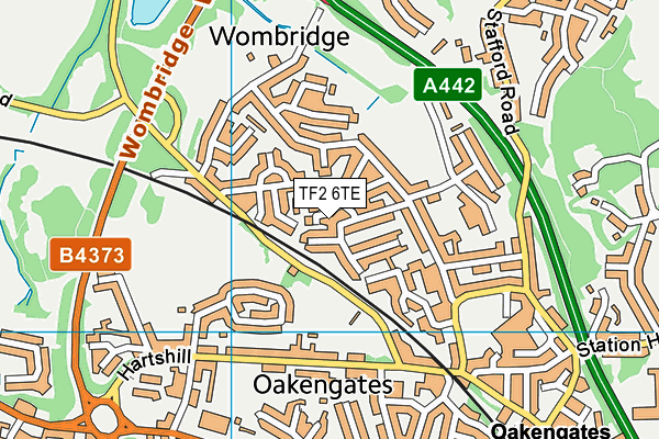 TF2 6TE map - OS VectorMap District (Ordnance Survey)