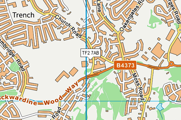 TF2 7AB map - OS VectorMap District (Ordnance Survey)