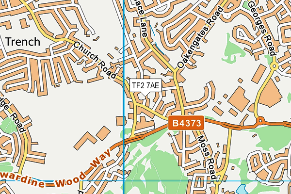 TF2 7AE map - OS VectorMap District (Ordnance Survey)
