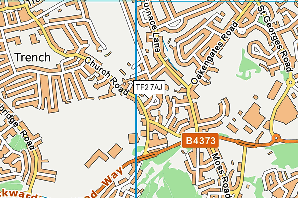 TF2 7AJ map - OS VectorMap District (Ordnance Survey)