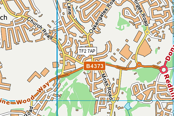 TF2 7AP map - OS VectorMap District (Ordnance Survey)