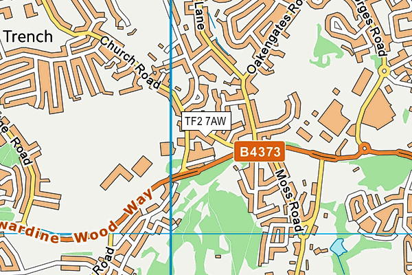 TF2 7AW map - OS VectorMap District (Ordnance Survey)