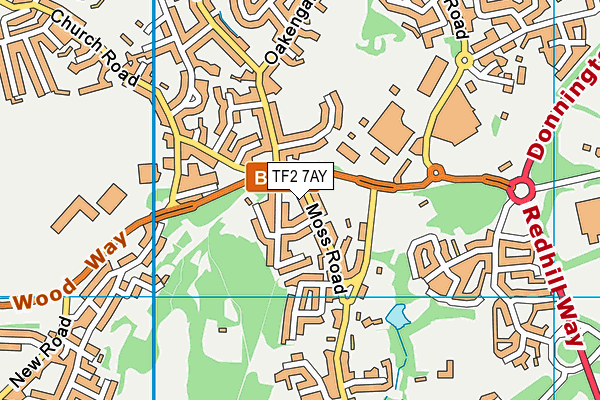 TF2 7AY map - OS VectorMap District (Ordnance Survey)