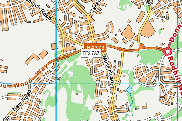 TF2 7AZ map - OS VectorMap District (Ordnance Survey)