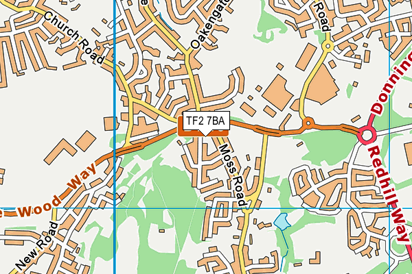 TF2 7BA map - OS VectorMap District (Ordnance Survey)