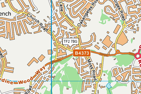 TF2 7BG map - OS VectorMap District (Ordnance Survey)