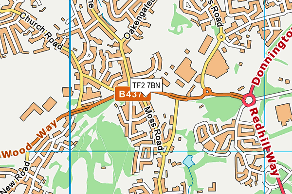 TF2 7BN map - OS VectorMap District (Ordnance Survey)