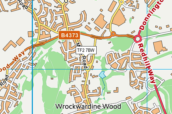 TF2 7BW map - OS VectorMap District (Ordnance Survey)