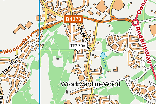 TF2 7DA map - OS VectorMap District (Ordnance Survey)