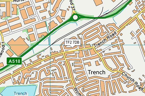 TF2 7DB map - OS VectorMap District (Ordnance Survey)