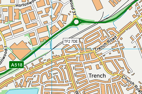TF2 7DE map - OS VectorMap District (Ordnance Survey)