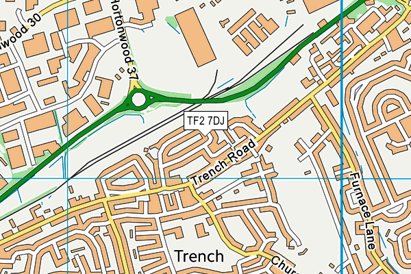 TF2 7DJ map - OS VectorMap District (Ordnance Survey)
