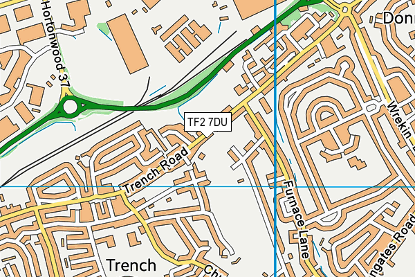 TF2 7DU map - OS VectorMap District (Ordnance Survey)
