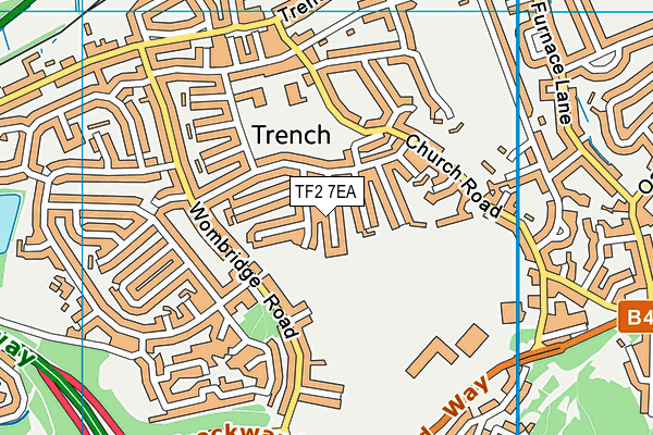 TF2 7EA map - OS VectorMap District (Ordnance Survey)