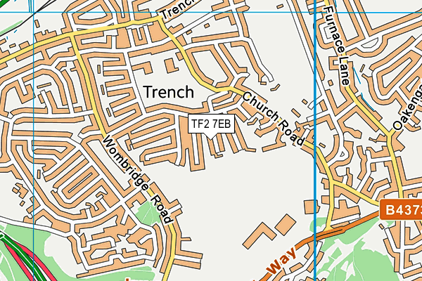 TF2 7EB map - OS VectorMap District (Ordnance Survey)