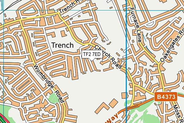 TF2 7ED map - OS VectorMap District (Ordnance Survey)