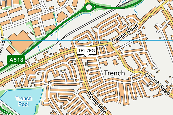 TF2 7EG map - OS VectorMap District (Ordnance Survey)