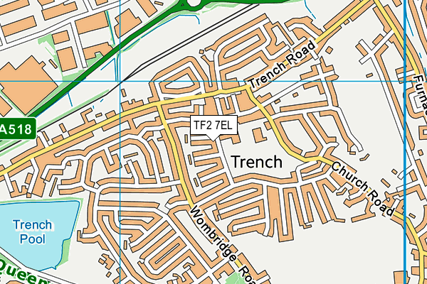 TF2 7EL map - OS VectorMap District (Ordnance Survey)