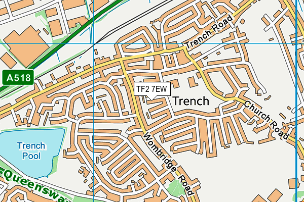 TF2 7EW map - OS VectorMap District (Ordnance Survey)