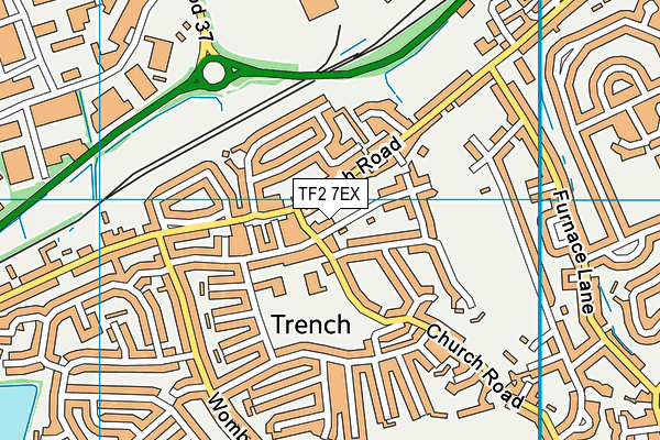 TF2 7EX map - OS VectorMap District (Ordnance Survey)