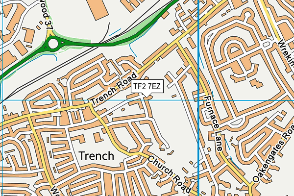 TF2 7EZ map - OS VectorMap District (Ordnance Survey)