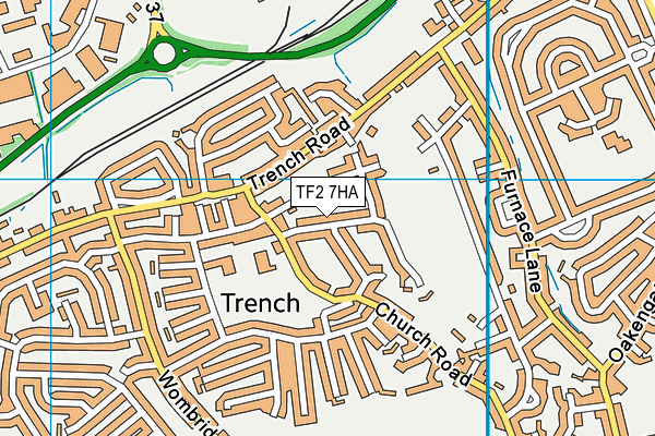 TF2 7HA map - OS VectorMap District (Ordnance Survey)