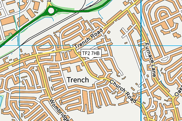 TF2 7HB map - OS VectorMap District (Ordnance Survey)