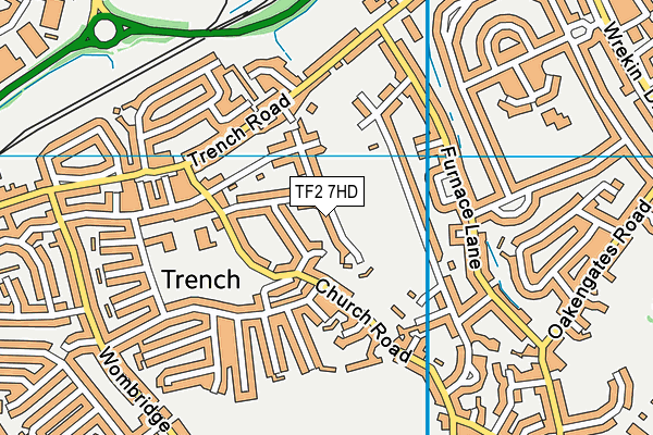TF2 7HD map - OS VectorMap District (Ordnance Survey)