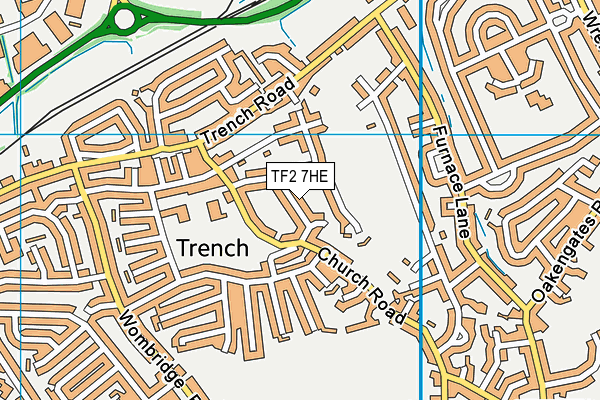 TF2 7HE map - OS VectorMap District (Ordnance Survey)
