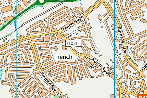 TF2 7HF map - OS VectorMap District (Ordnance Survey)